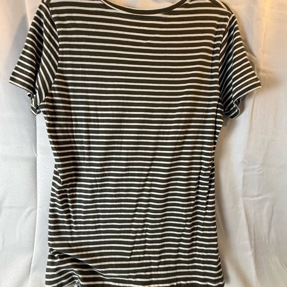 Striped V-Neck Tie-Front Top - Picture 3 of 9